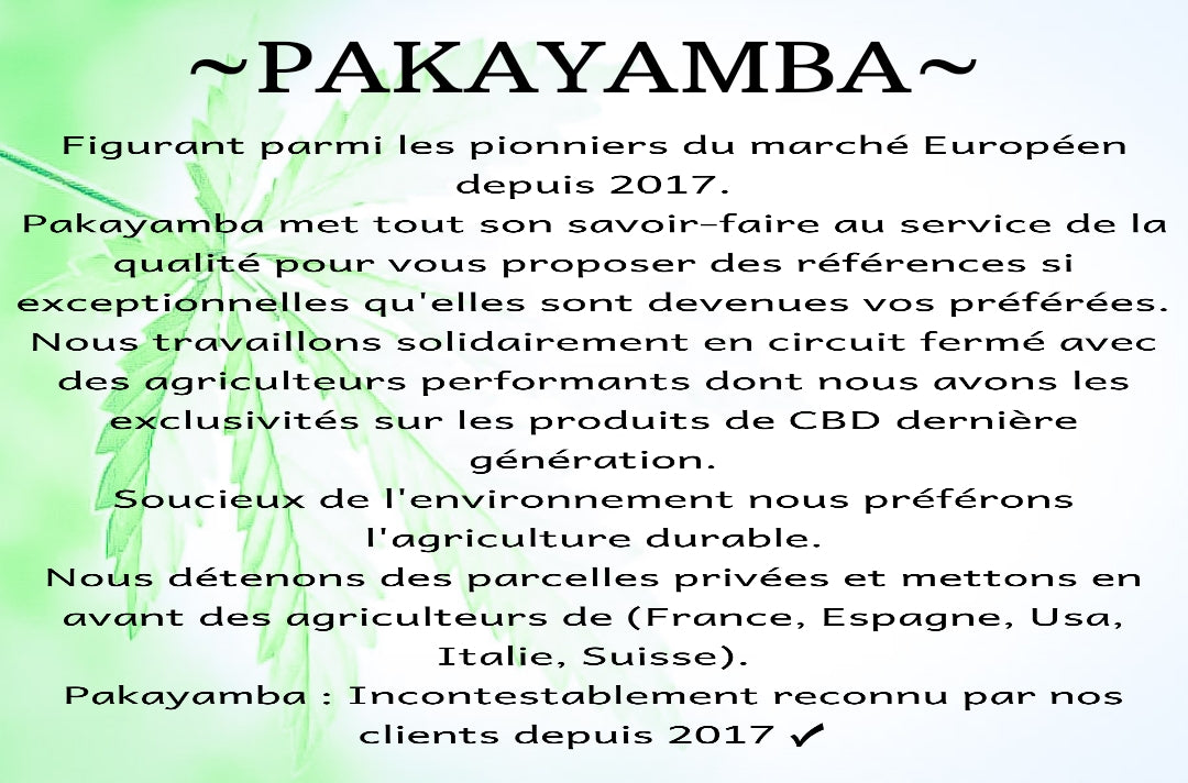 SHOP CBD FRANCE PAKAYAMBA HISTOIRE