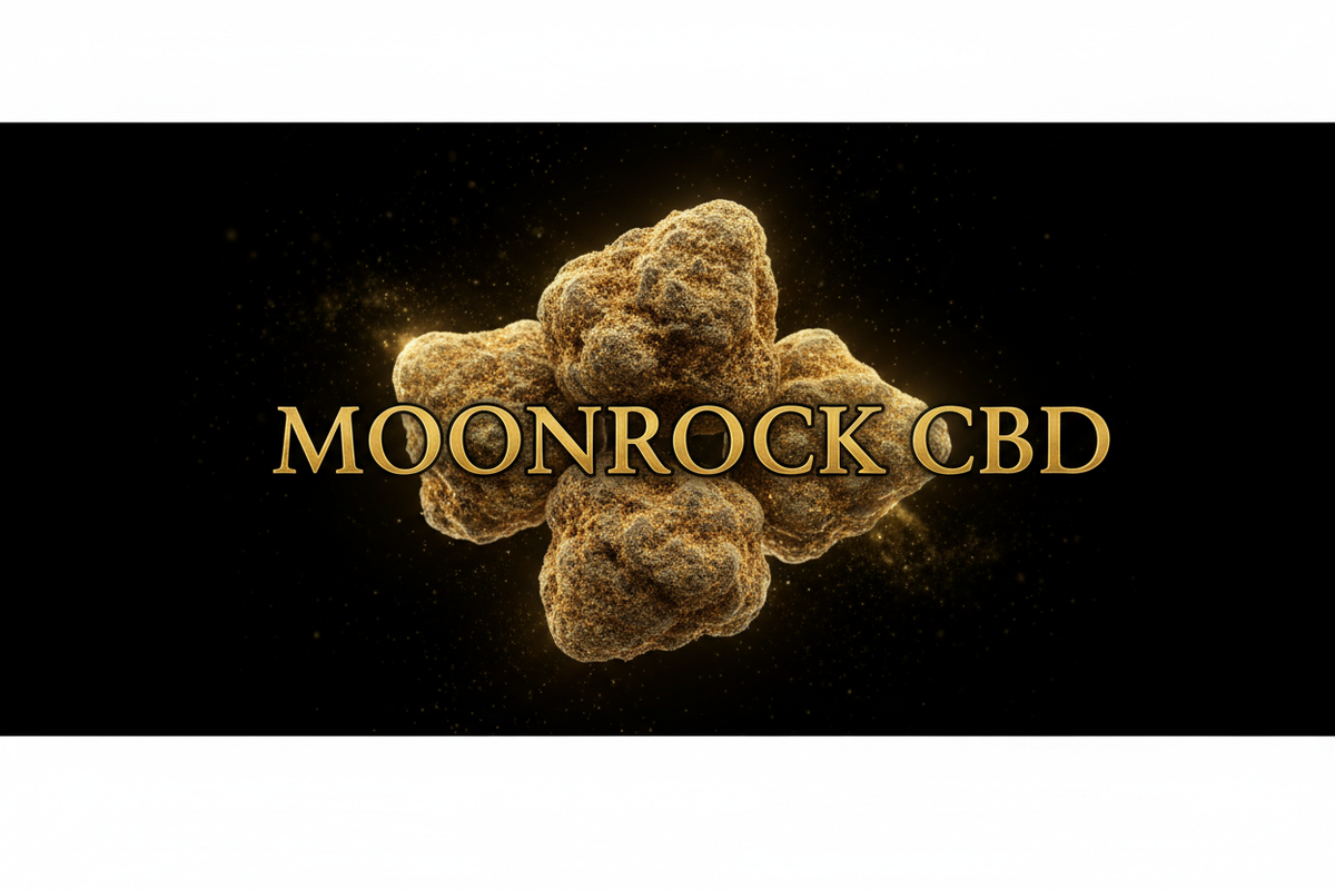Bannière Moonrock CBD - Fleurs de chanvre enrobées de cristaux et pollen | PAKAYAMBA