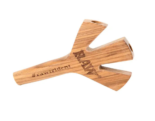 Fume-cigarette Triple RAW Trident en bois, modèle triple pour trois cigarettes